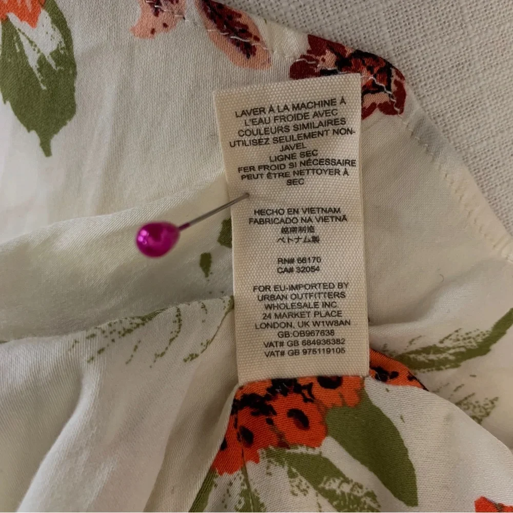 FREE PEOPLE HAPPY HEART FLORAL RUCHED MINI DRESS